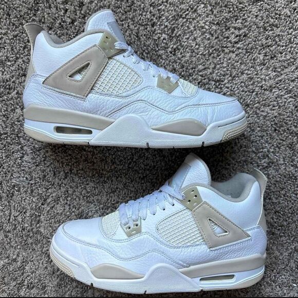 Nike Air Jordan 4 Retro Linen Sand Size 6.5 Youth (Size 8 Women's) - Picture 1 of 8